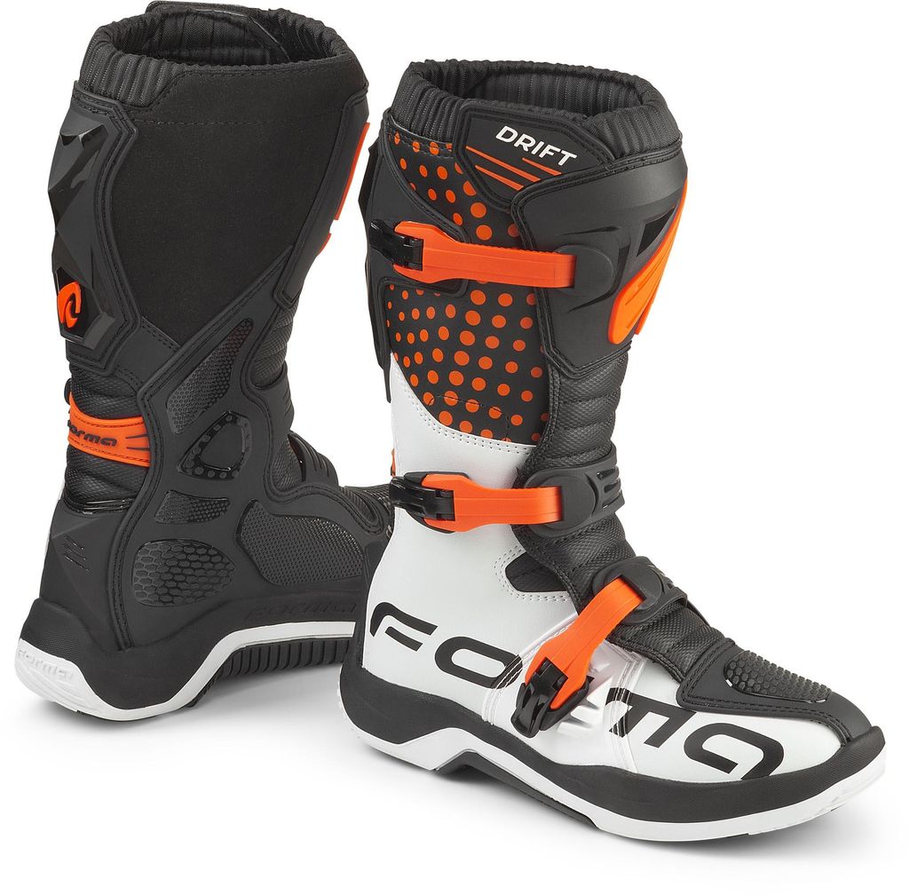 Bottes de motocross pour enfants Forma Drift, noir/orange, Image du produit 