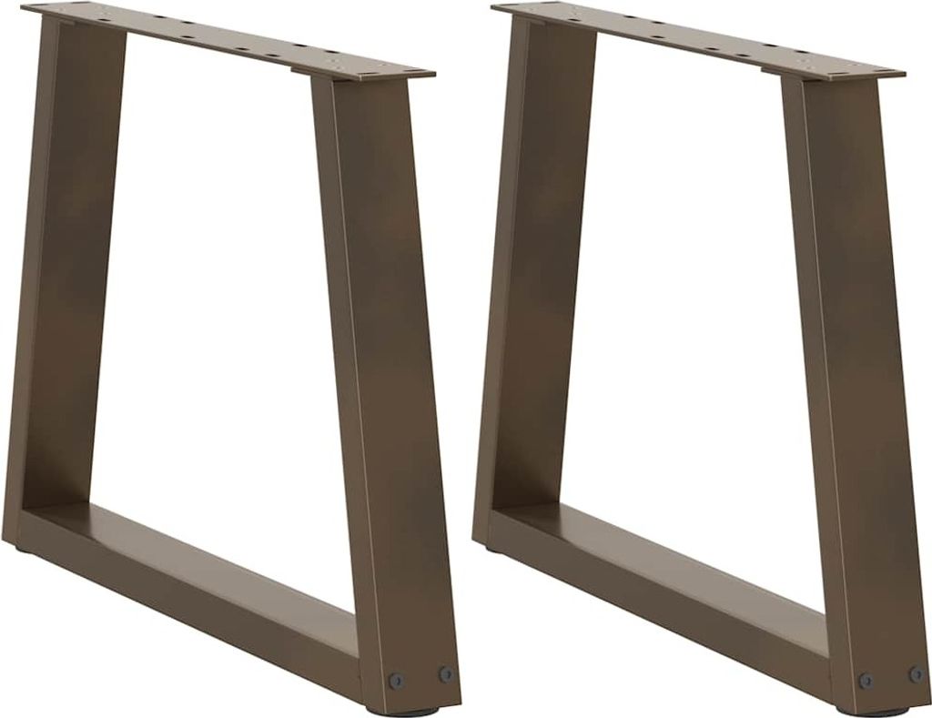 Möbel Esstisch Beine V-Form 2 Stück Schwarz 70x(42-43,3) cm Stahl - Tischbeine 4012556