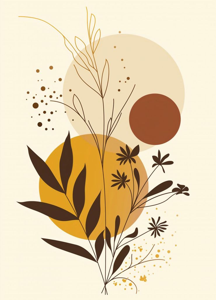 Plakat 13x18cm Gold Jahreszeiten