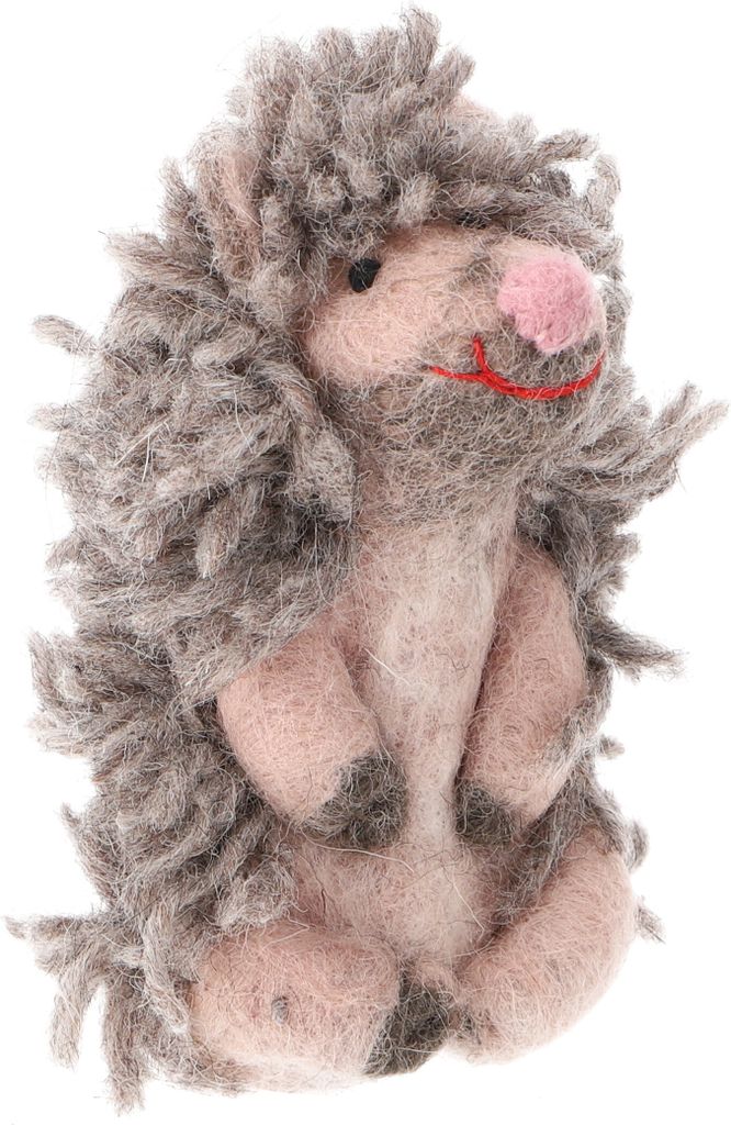 Handgemachte Fingerpuppe aus Filz - Igelchen/Igel, Mehrfarbig, Wolle, 9*4*3 cm, Deko aus Filz
