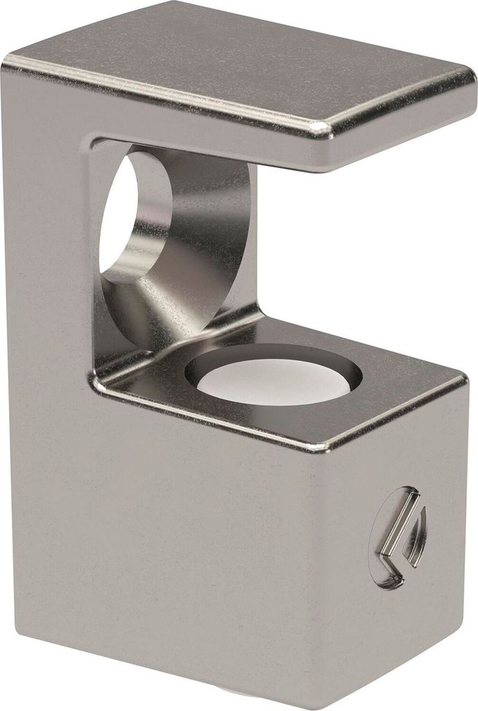 ITALIANA FERRAMENTA Glasbodenträger GRACE zum Schrauben Glas 5-6mm, vernickelt