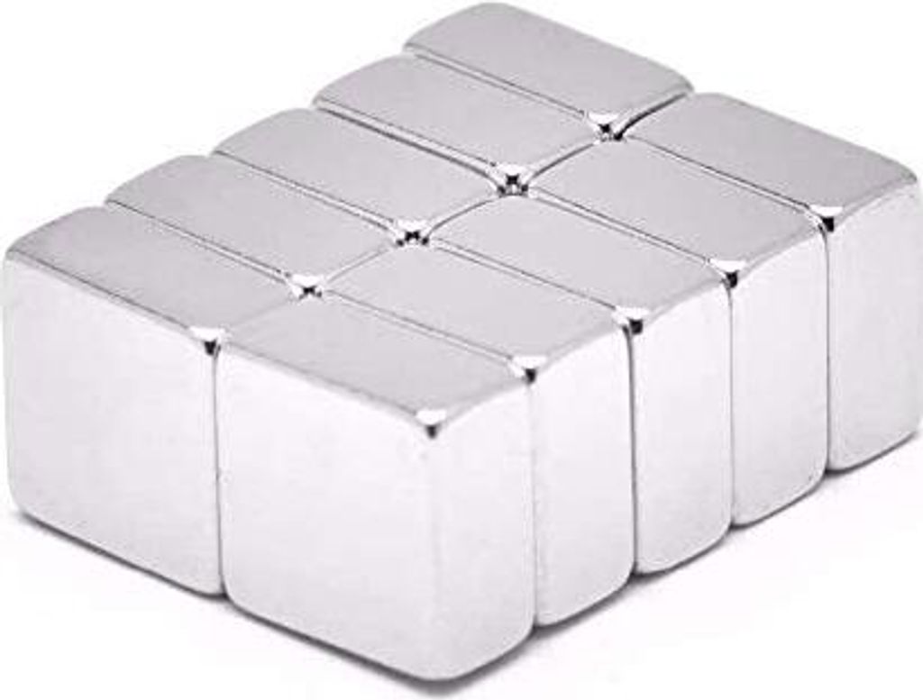 Extrem Starke Neodym Magnete eckig N50 N52 10x10x5mm Selbstklebend 10 Stück Glas-Magnetboards, Magnettafel, Whiteboard, Tafel, Pinnwand, Kühlschrank