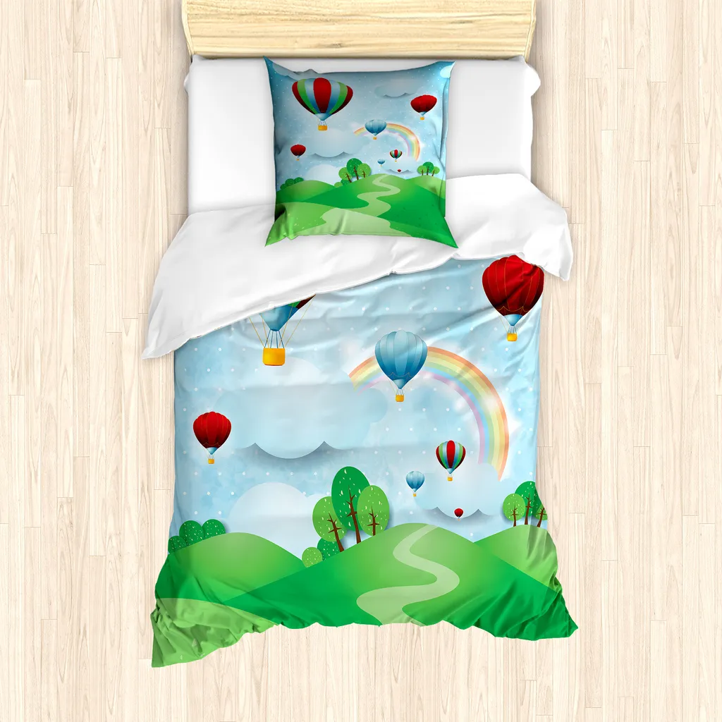 ABAKUHAUS Set Copripiumino Arcobaleno 135x200 - Antiacaro Offerta Online