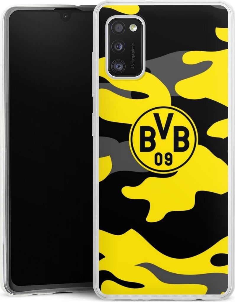 DeinDesign Slim Hülle für Samsung Galaxy A41 Silikon Case Ultra Dünn Handyhülle BVB Borussia Dortmund Fanartikel