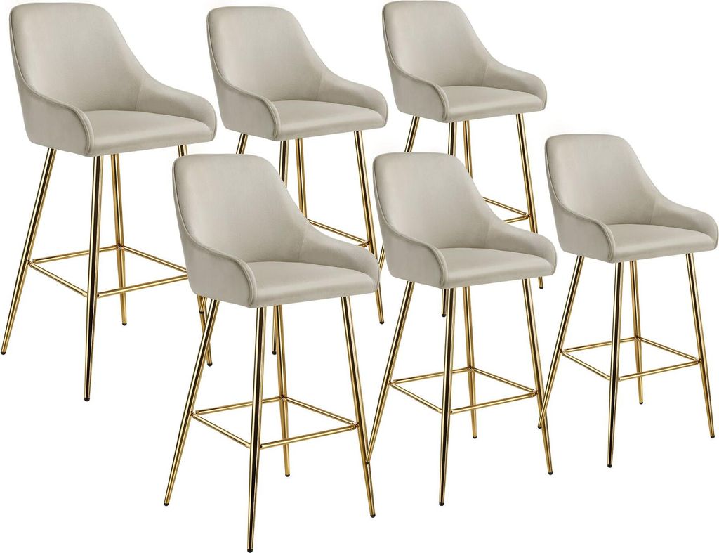 tectake Barstuhl Avane 48,5 x 57 x 108 cm, Belastbarkeit 120 kg