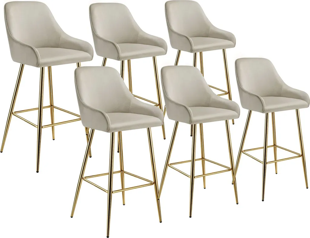 Tabouret de bar confortable AVANE lot de 6 - Fini le mal de dos