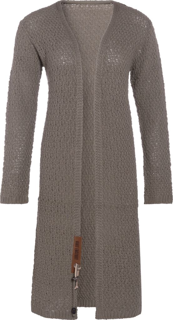 Knit Factory Luna Lange Strickjacke - Marron - 40/42
