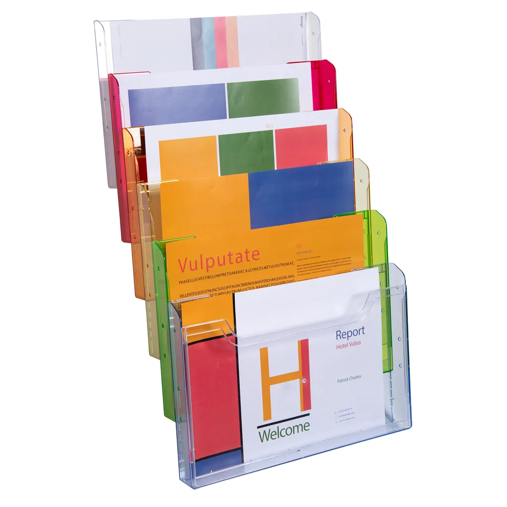 Trieur mural de bureau horizontal pour classement de dossiers