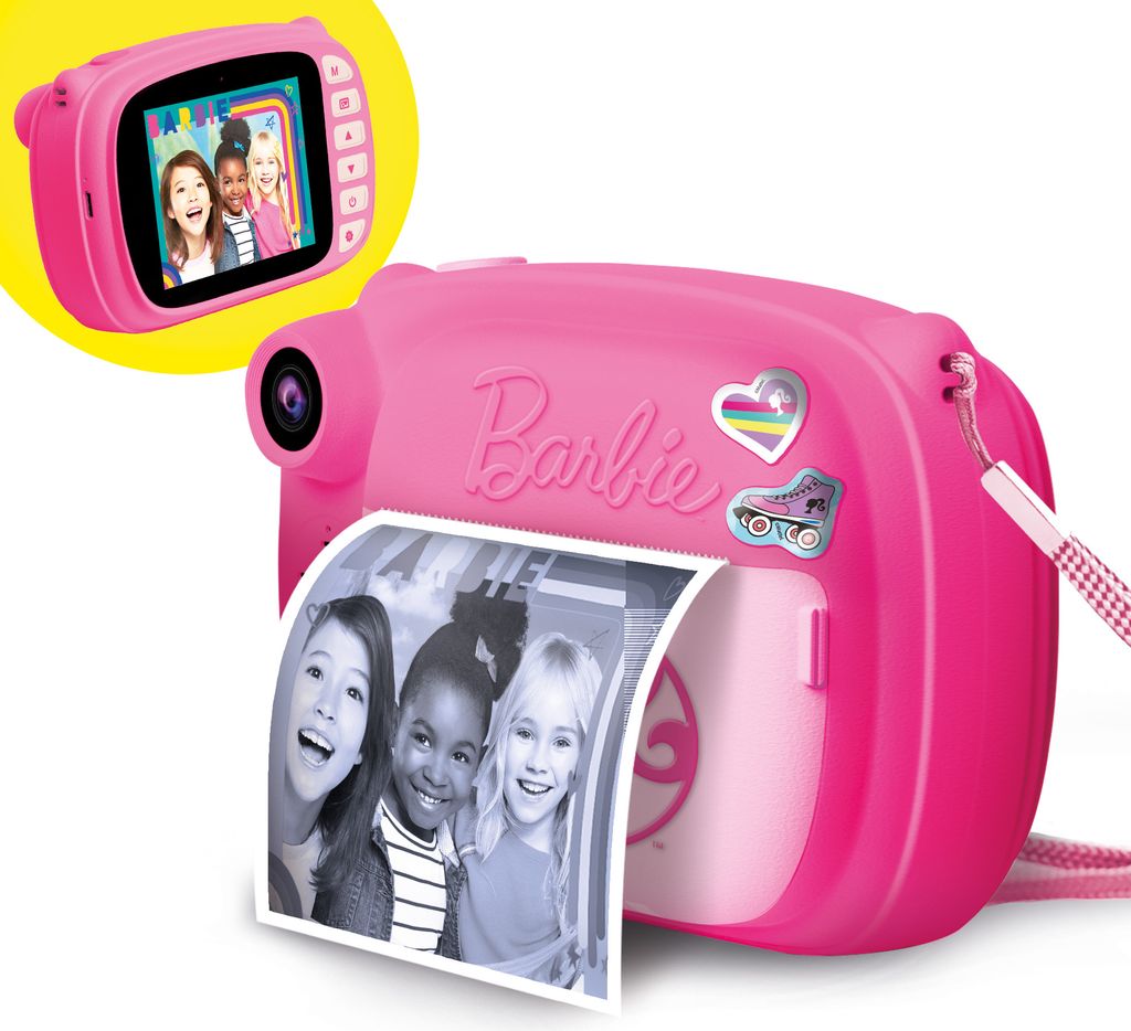 Lisciani 97050 - Barbie Print Cam Sofortbildkamera Kamera Drucker Fotos Kinder Mädchen Photos