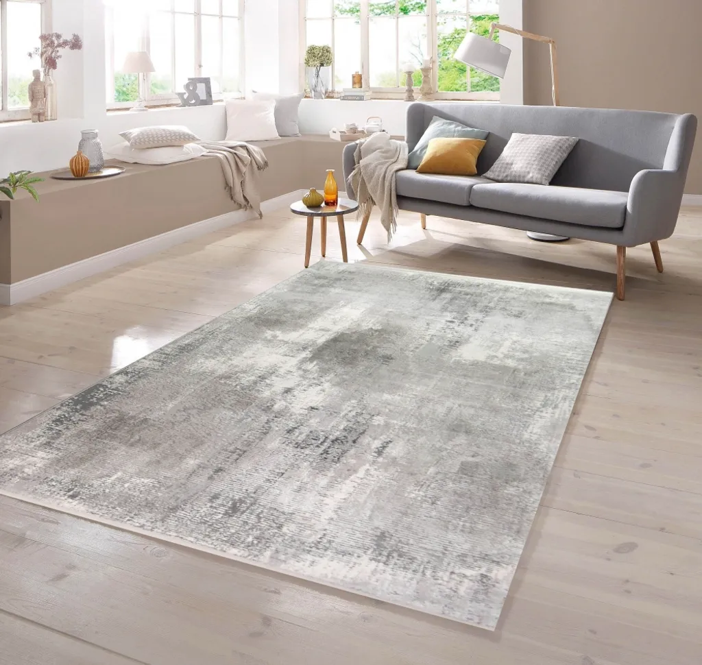Tapis de chambre en laine grise 80 x 150 cm - Ambiance cosy et moderne