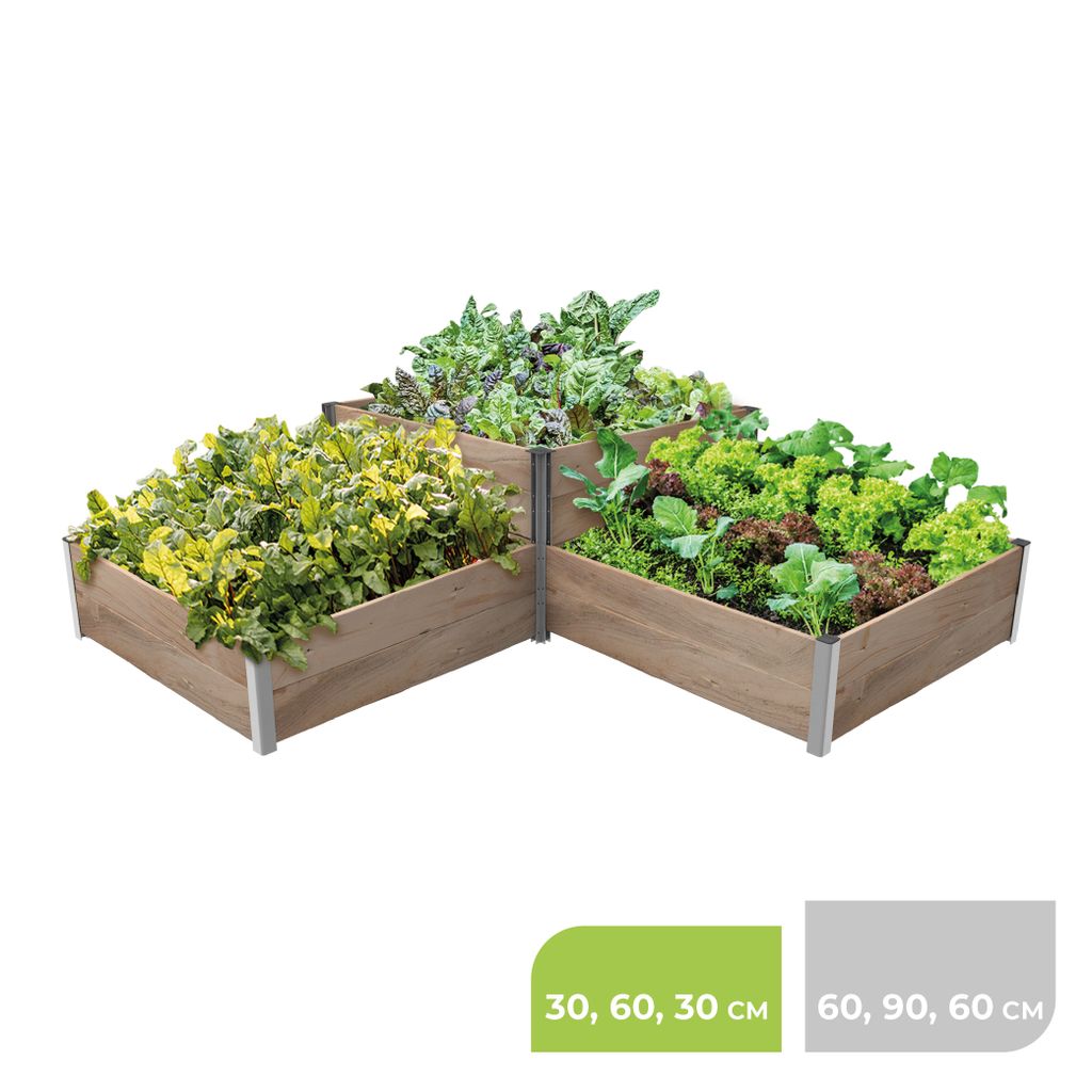 BioGreen 3m² Hochbeet ErnteMAXX in Treppenform erhältlich in 4 Formen und Größen