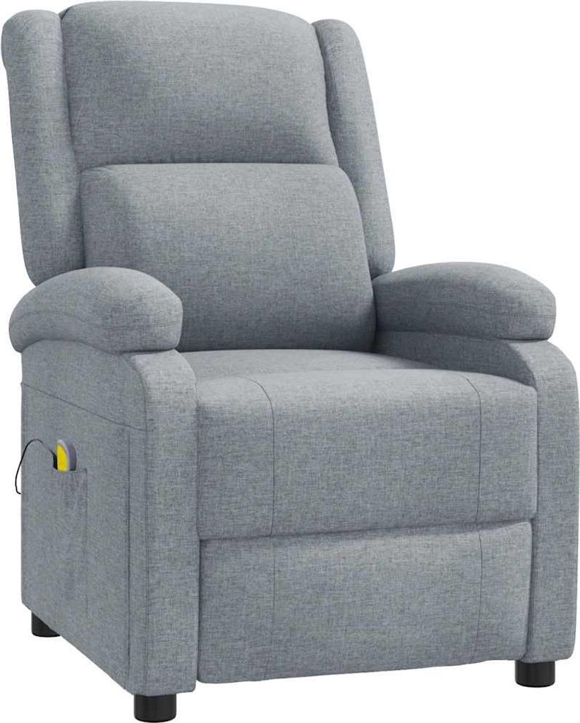 vidaXL Massagesessel Hellgrau Stoff Produktbild 