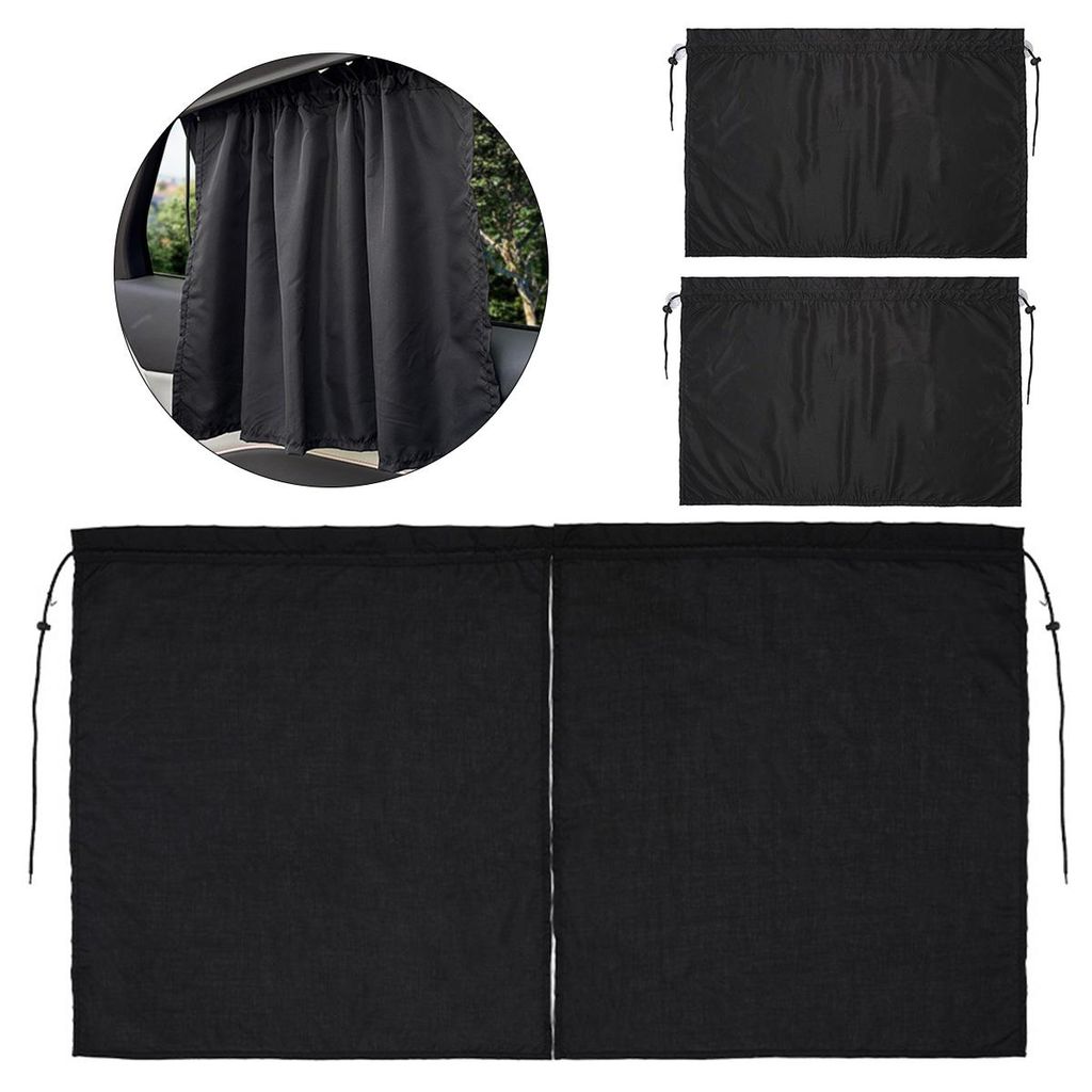 PKW & SUV Sichtschutz Vorhang Set, abnehmbarer Trenn- & Seitenfenster Sonnenschutz, universal, ideal für Reisen & Schlafen