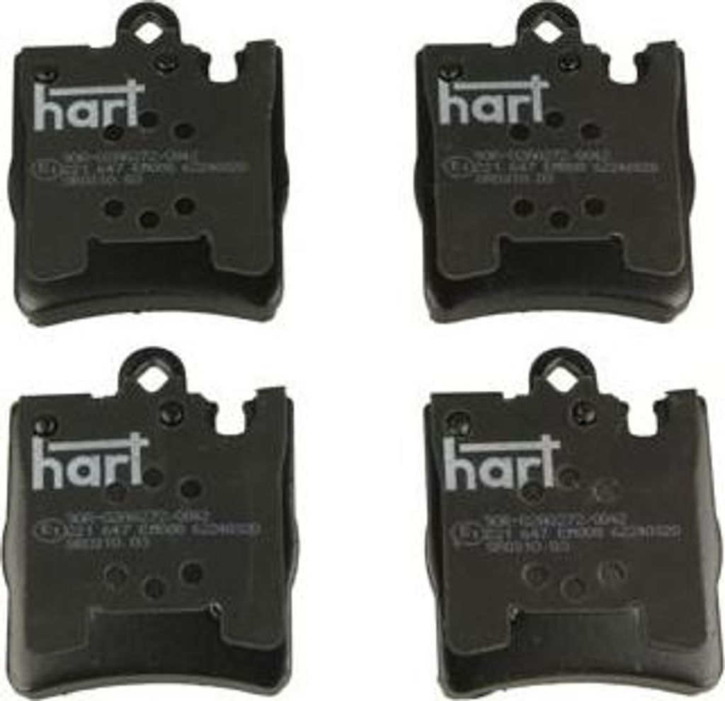 HART 221 647 Bremsbelagsatz, Scheibenbremse OE 0054201920 kompatibel mit C-Klasse, CLC-Klasse, CLK, E-Klasse, SL, SLK