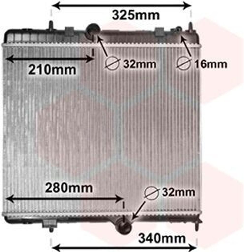 VAN WEZEL 40002384 Kühler Wasserkühler Motorkühler für CITROËN DS5