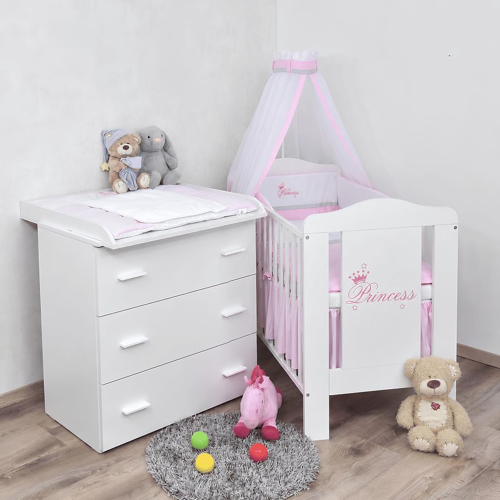 Baby-Delux Babyzimmer Princess Babybett 120x60 Produktbild 