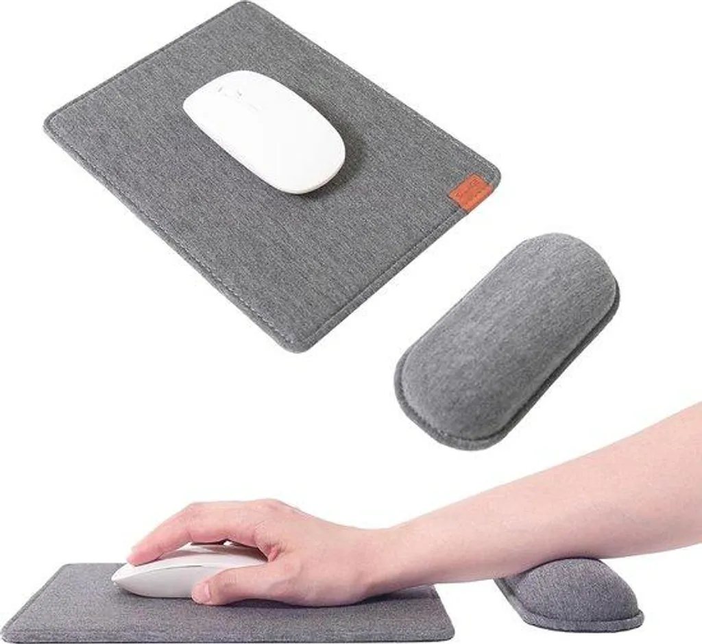 Tapis de souris gris foncé léger et ergonomique, confort rembourré