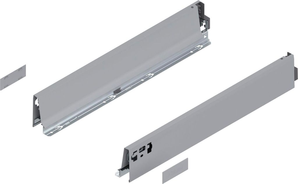 Blum Tandembox antaro M Schubladenschienen-Set | 1 Paar, 65kg 650mm | Vollauszug Blumotion, grau