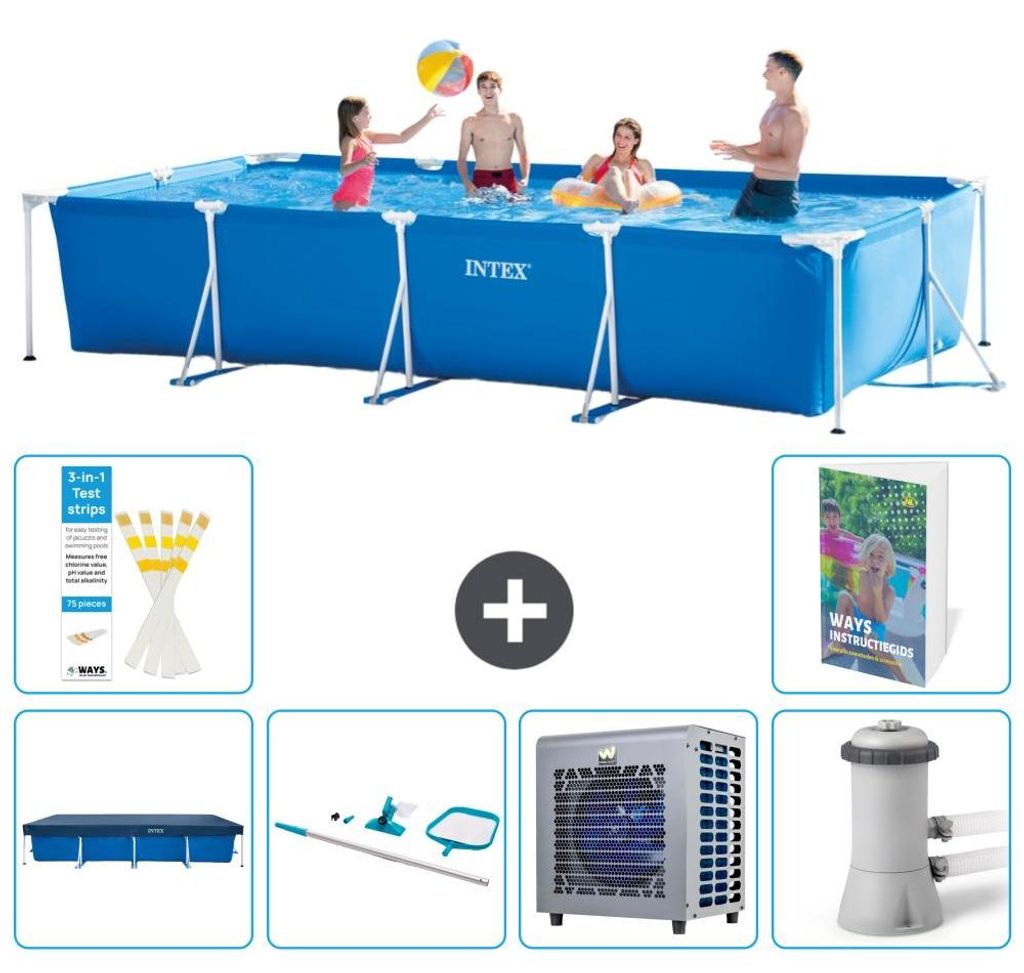 Rechteckiger Frame Pool - 450x220x84 cm - 7-teilig S109