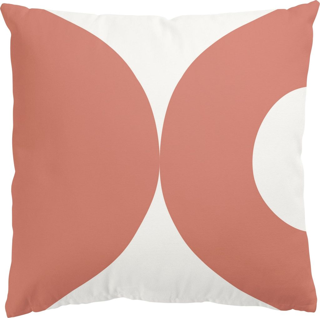 Dekokissen Muster draußen / Outdoor Zierkissen waschbar Geometrisch rosa Abstrakt Sofakissen mit Füllung