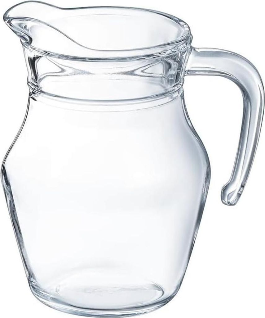 Mini-Wasserkrug mit Griff - Glaskaraffe mit Ausgießer - Eistee-Krug - Glaskrug - 500 ml