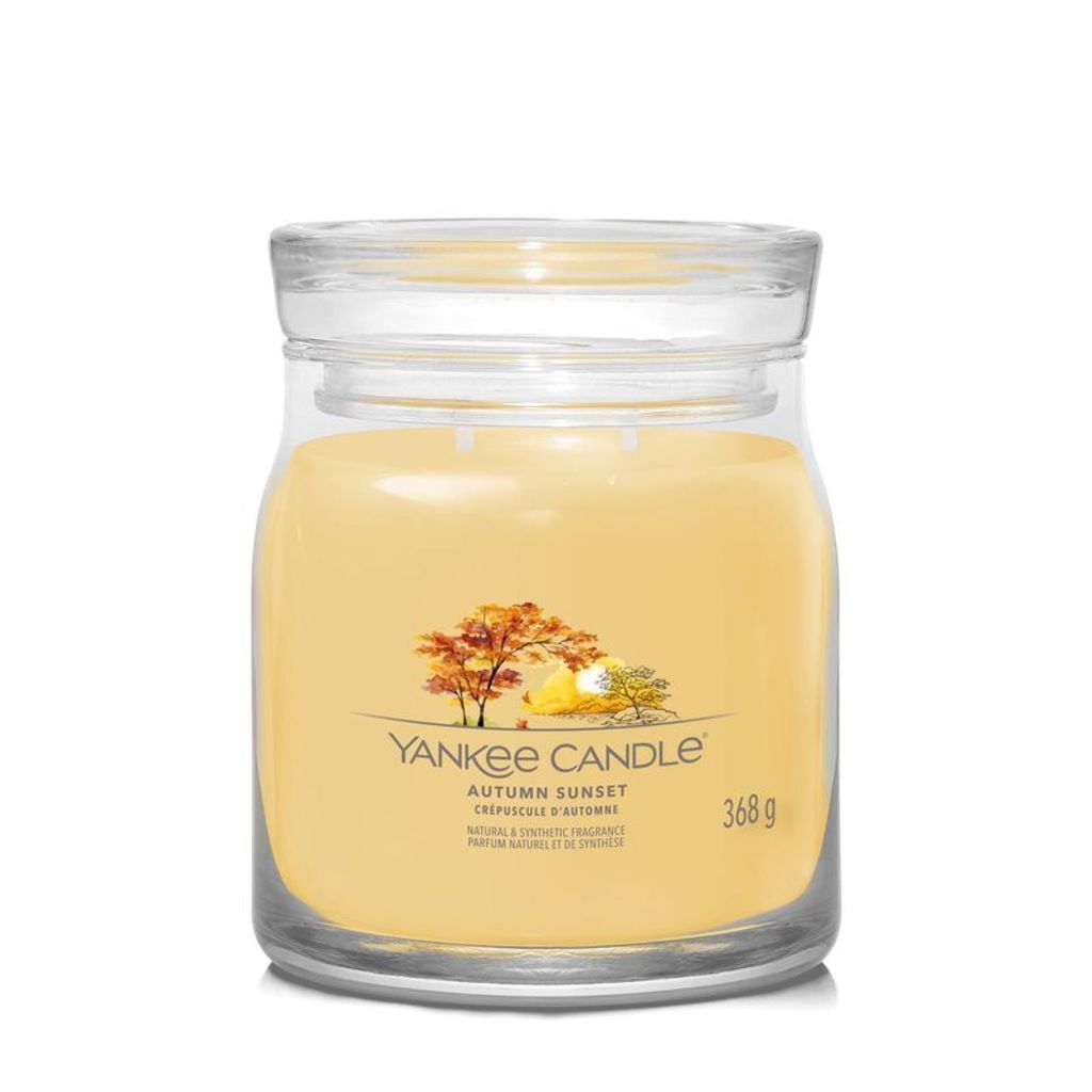 Yankee Candle Autumn Sunset, Zylinder, Gelb, CEDAR, Zitrus, Sandelholz, 50 h, 1 Stück(e)