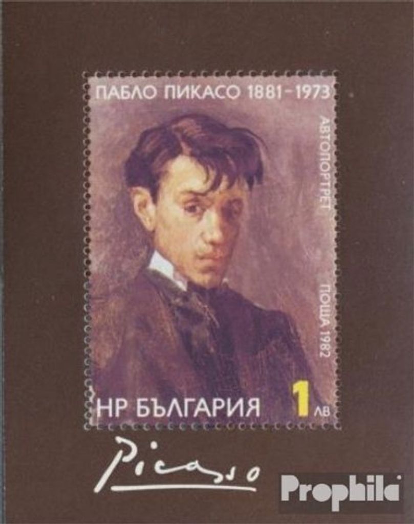 Briefmarken Bulgarien 1982 Mi Block128 (kompl.Ausg.) postfrisch Pablo Picasso