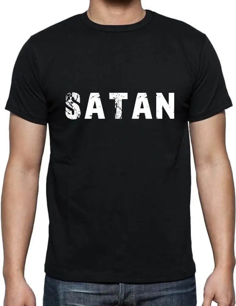 Herren Grafik T-Shirt Satan Öko-Verantwortlich Vintage Jahrgang Kurzarm Lustige Druck Geburtstag Geschenk Mann