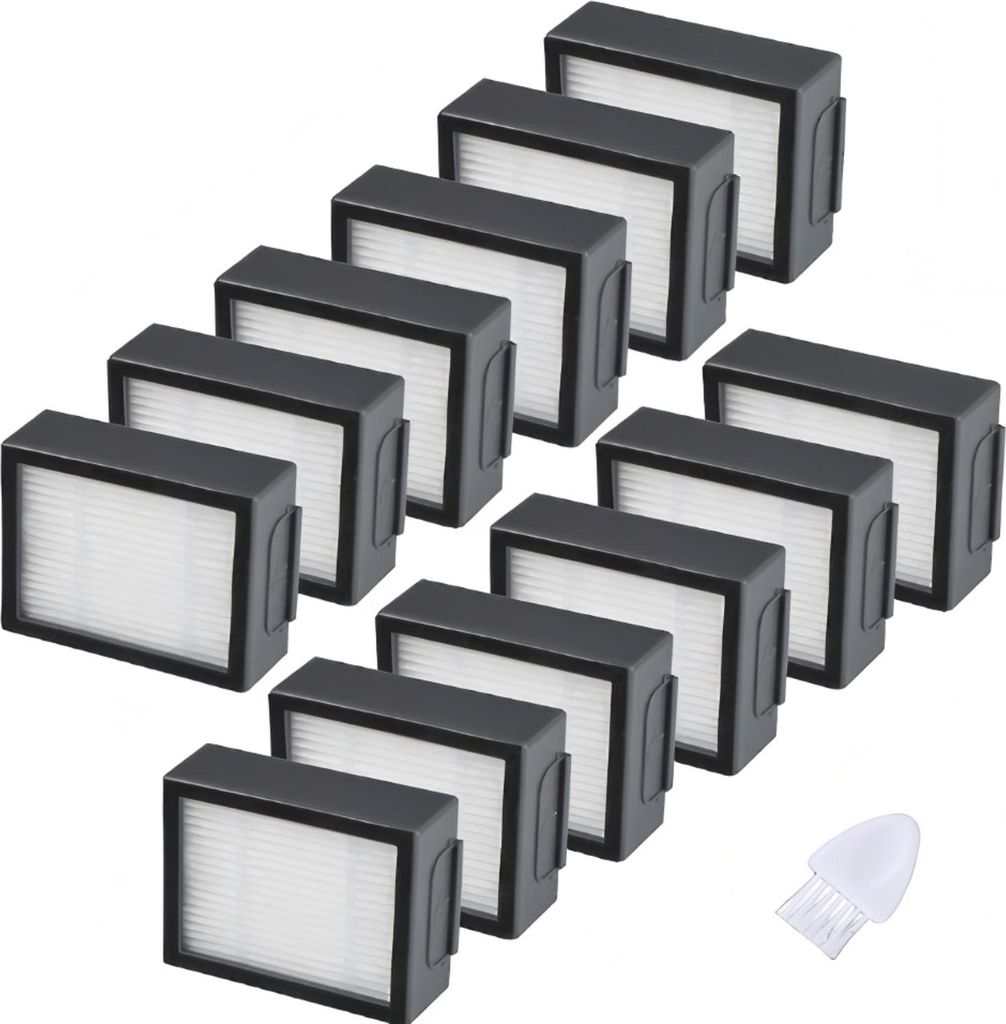 12er-Pack Ersatzfilterteile, kompatibel mit iRobot Roomba E-, I-, J-Serie i1 i1+ i3 i3+ i4 i5 i5+ i6 i6+ i7 i7+ i8 i8+ E5 E6 E7 J7 Roboterstaubsaug...