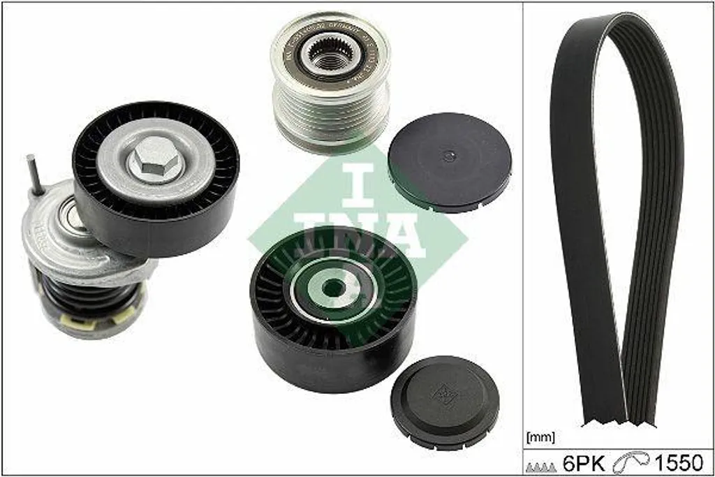 Kit Courroie Striée Multiple en V VW 2.0 TDI avec Poulie Débrayable OAP