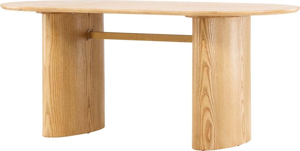 FURNLUX Esstisch Isolde Eiche 90cm / Hauptfarbe: Beige / Abmessungen: 90 x 180 x 75 cm