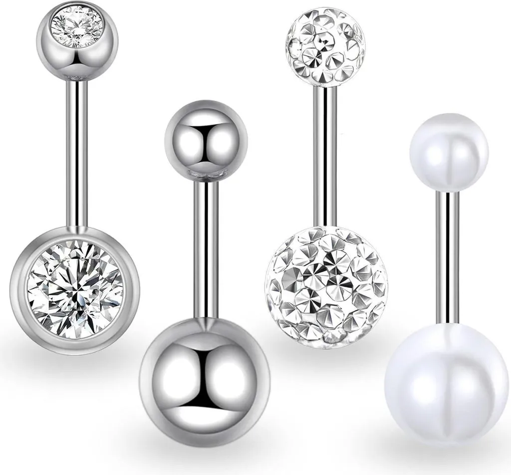 Piercing Nombril 14G en Acier Chirurgical 316L avec Zirconium de Candyfancy