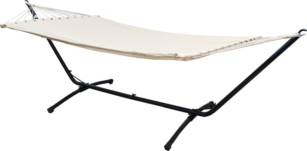 Outdoor Hängematte mit Gestell - 310cm Hängemattengestell 200x120 Stabhängematte