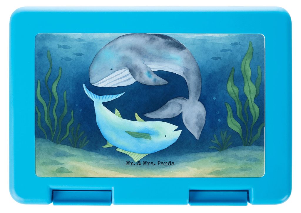 Mr. & Mrs. Panda Bentobox Walfisch Thunfisch Design - Weiß - Geschenk, Spruch Lustig, Wahl, Snackbox, Wal, Tunfisch, Witz, Lunchbox, Vesperbox, Be...