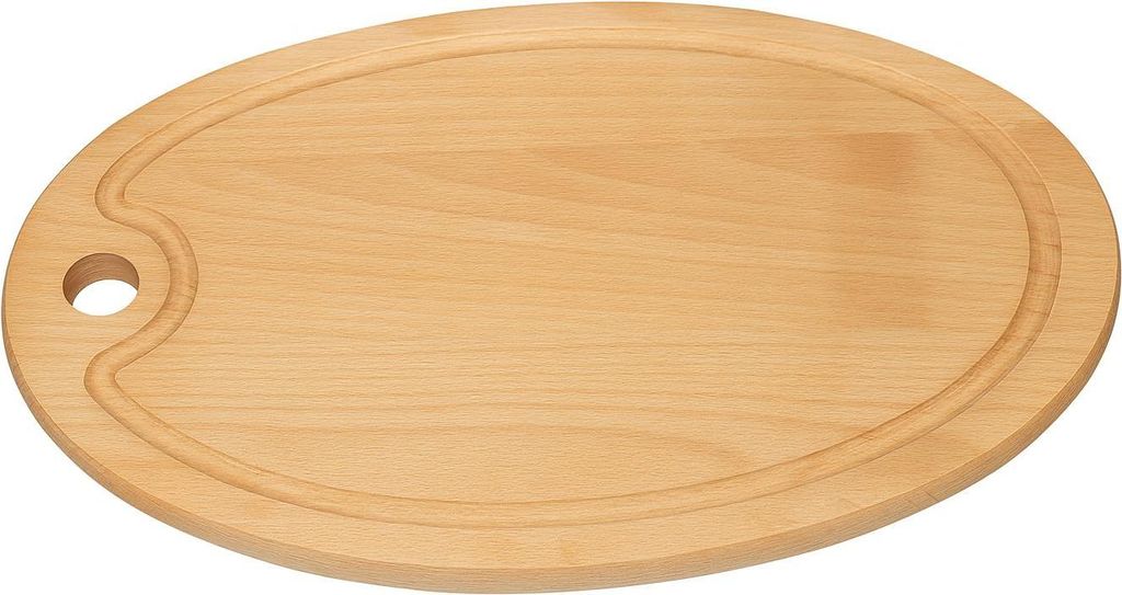 Deska do krojenia drewniana owalna 38 cm – taca do Zdjęcie produktu 