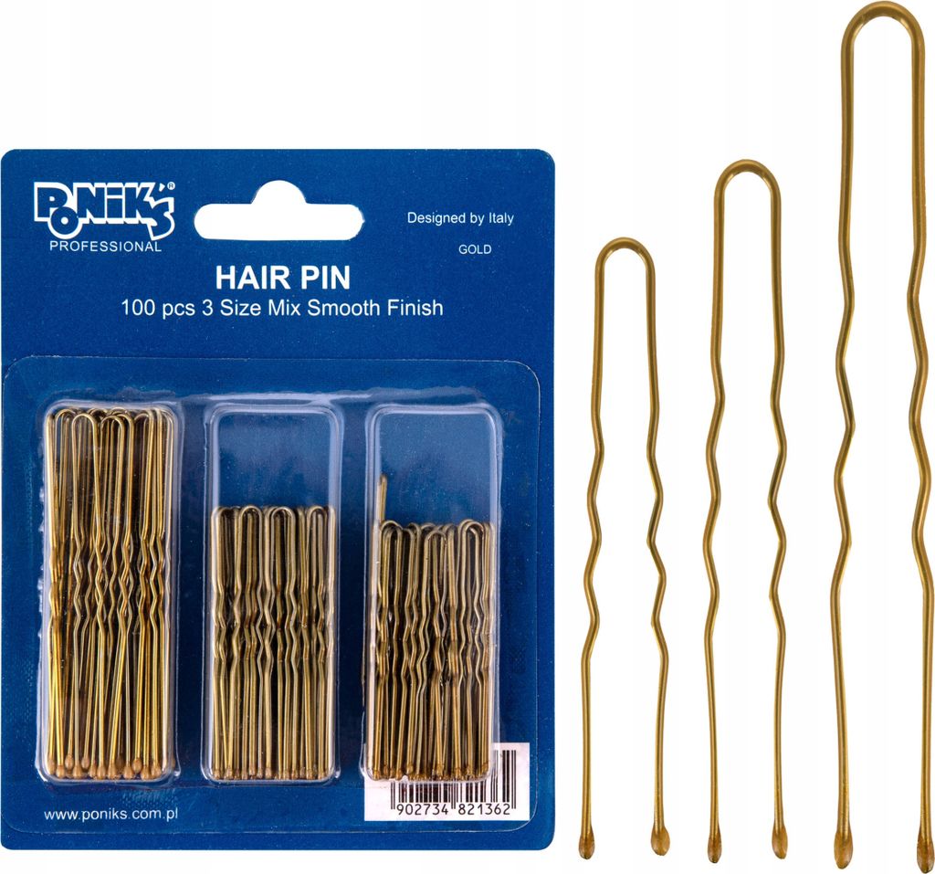 PONIK'S Haarknoten Größenmix GOLD - 100 Stück - BKW016 Produktbild 