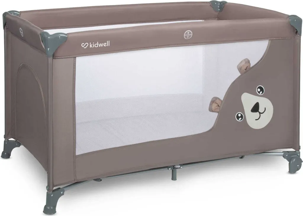 Lit Bébé avec Entrée Latérale et Matelas - Protection LockGuard Beige