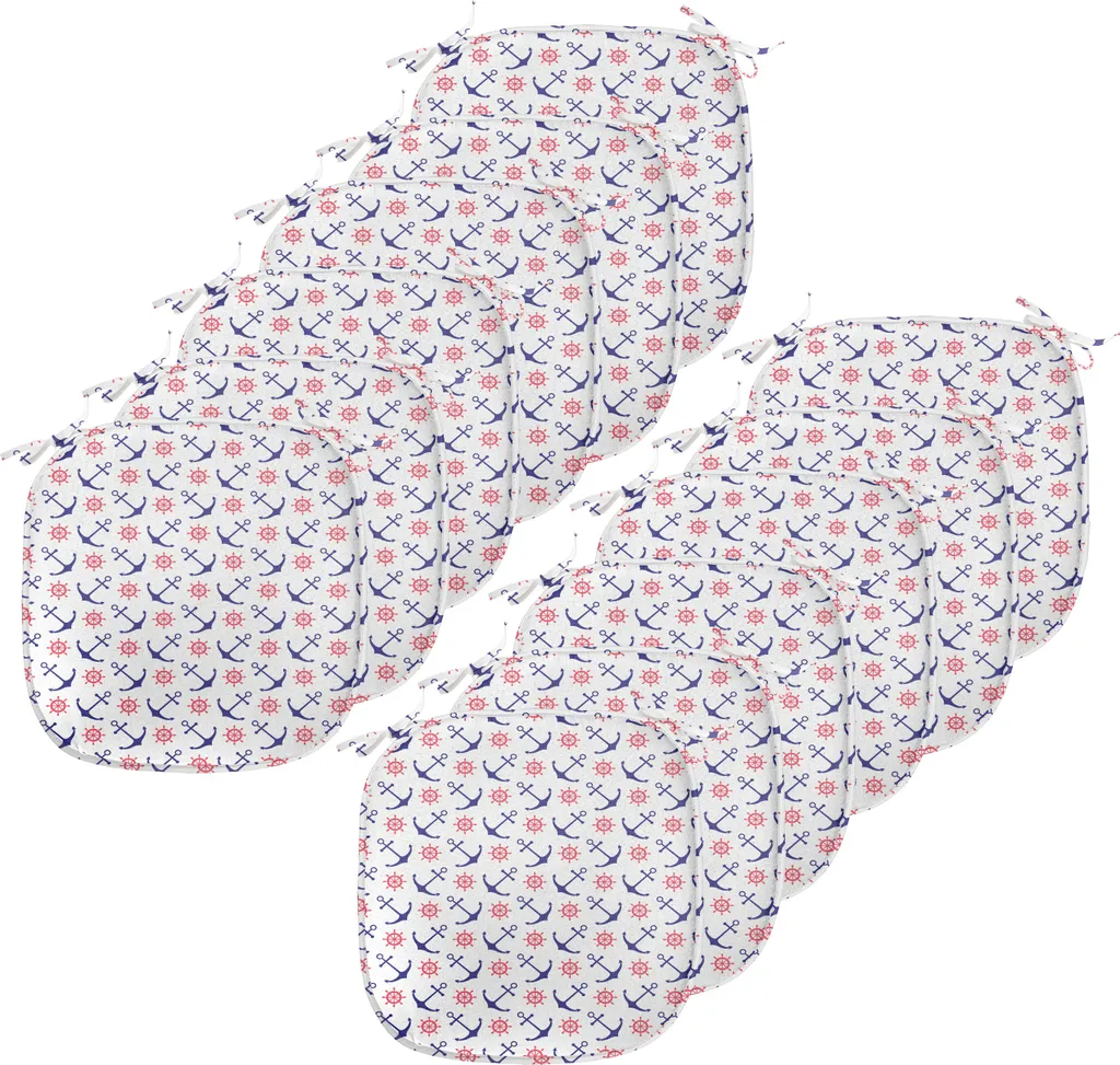 Coussin d'assise anti-glisse et imperméable 40x40 cm Bleu Roi x12