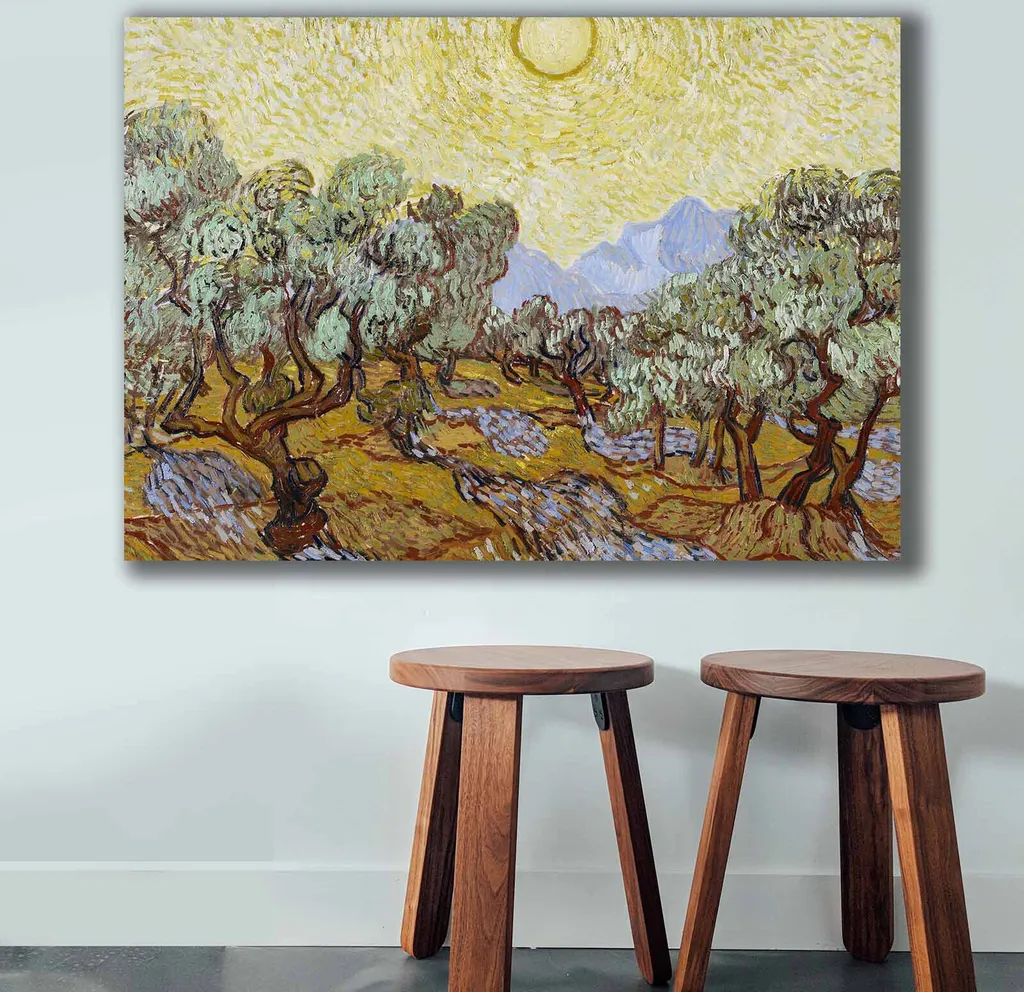 Tableau Van Gogh 70x100 cm en 100% toile - Décoration Wallity Multicolore