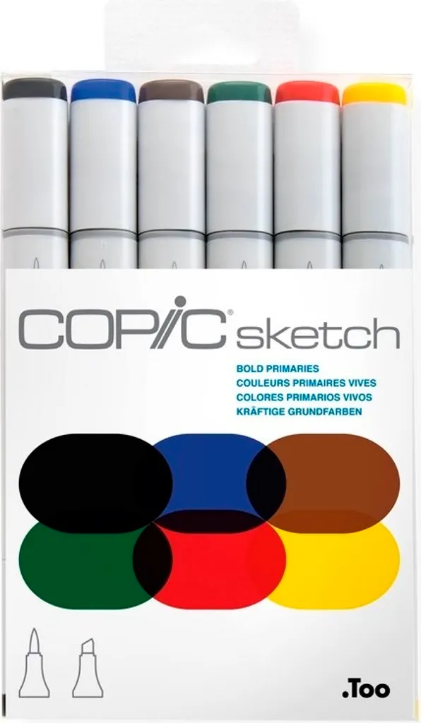Set di 6 pennarelli COPIC "Primari in grassetto"