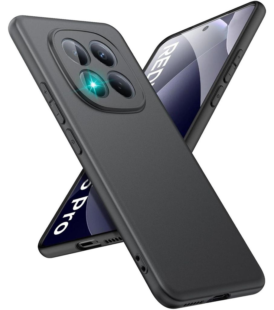 Silikon Hülle für Xiaomi Redmi Note 15 Pro 4G Schutzhülle Matt Schwarz Backcover Handy Case