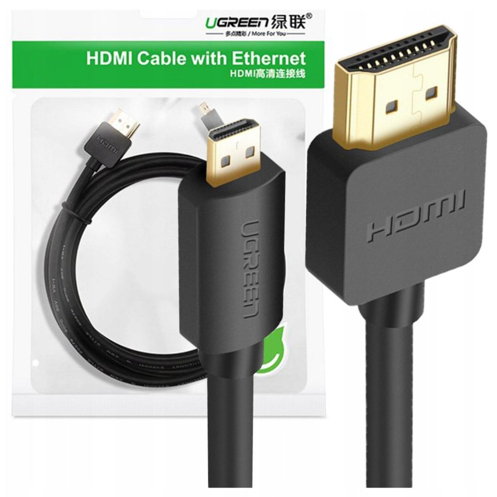 Cavo micro Hdmi - Hdmi Ugreen Hd127 4K 3D 1,5M (nero) Immagine del prodotto 