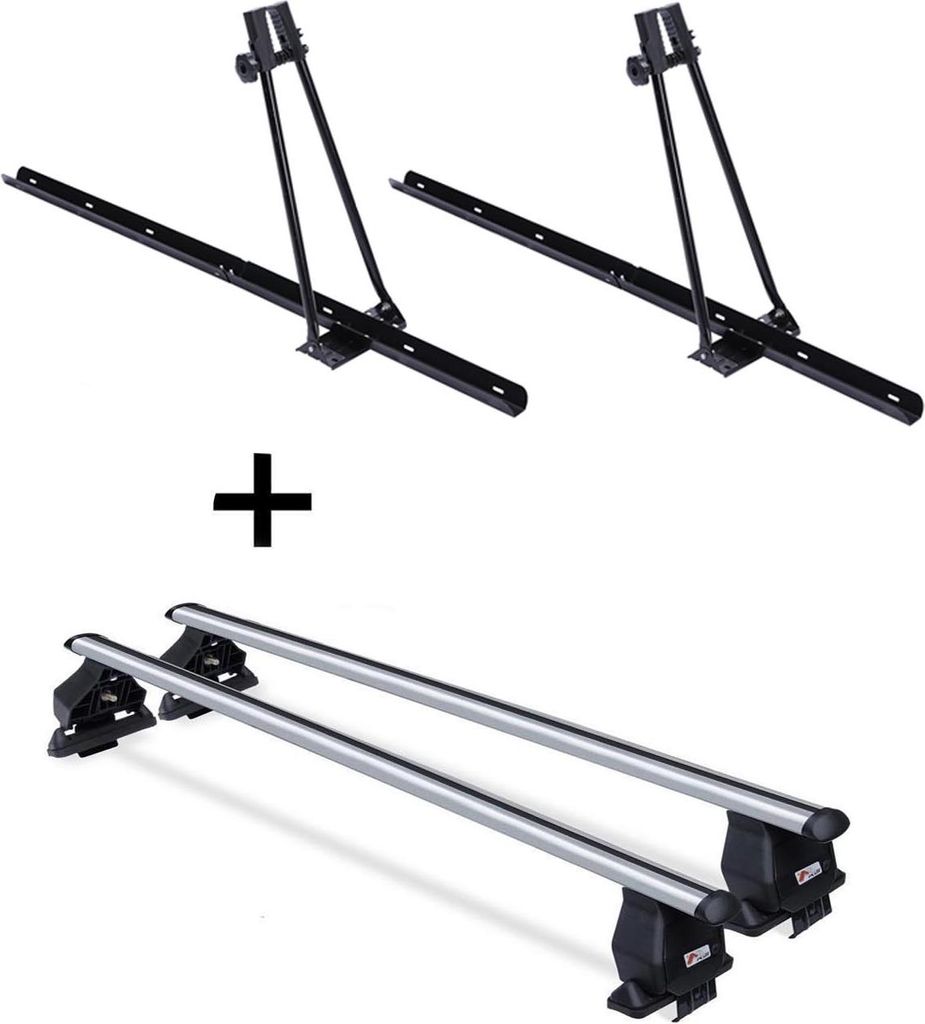 2x Fahrradträger ORION + Dachträger Menabo Tema kompatibel mit für Honda Civic (5Türer) 1994-2000