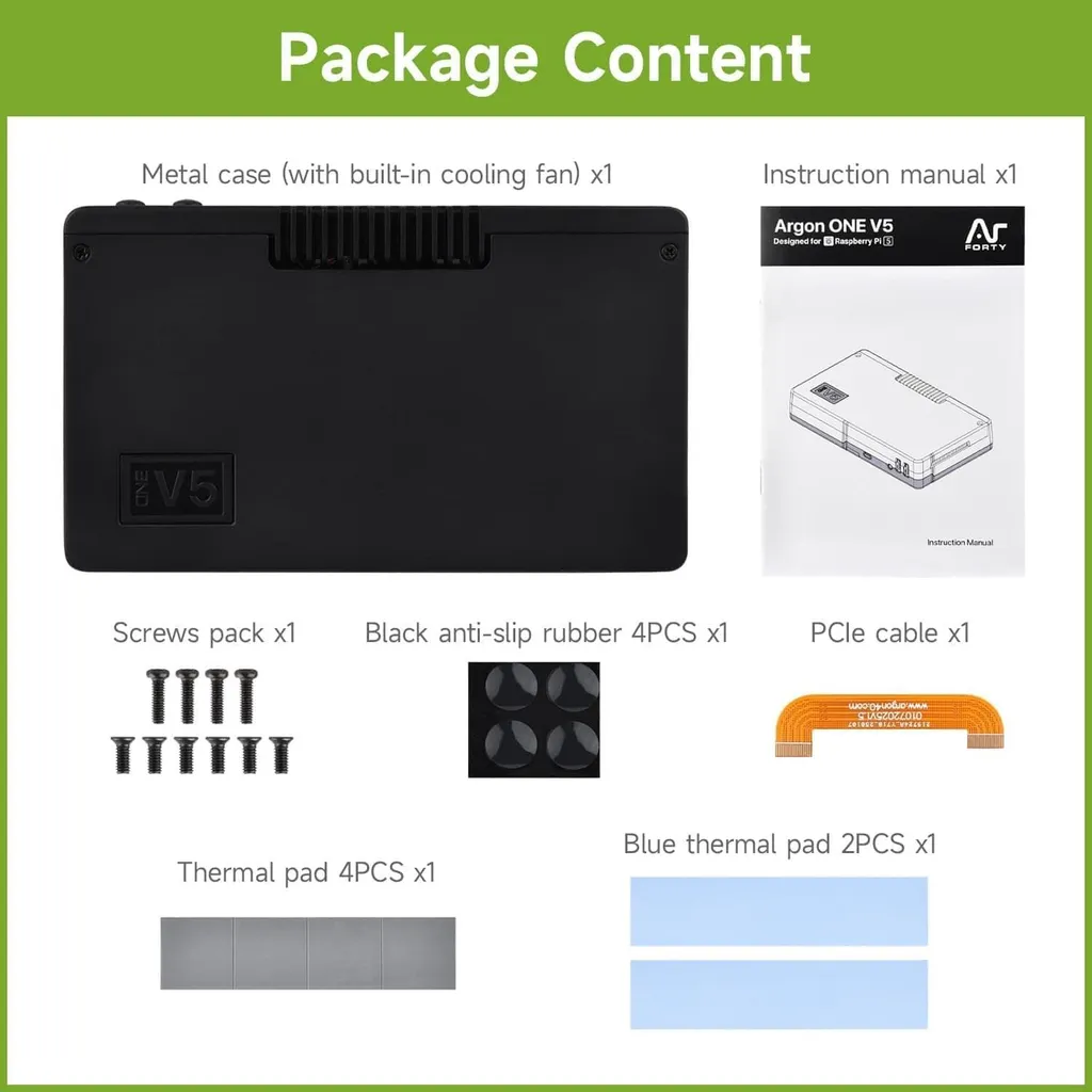 Custodia Argon ONE V5 per Raspberry Pi 5 - Il miglior rapporto qualità/prezzo - 4