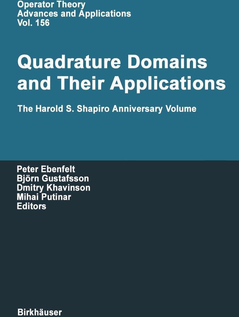 Quadrature Domains and Their Applications