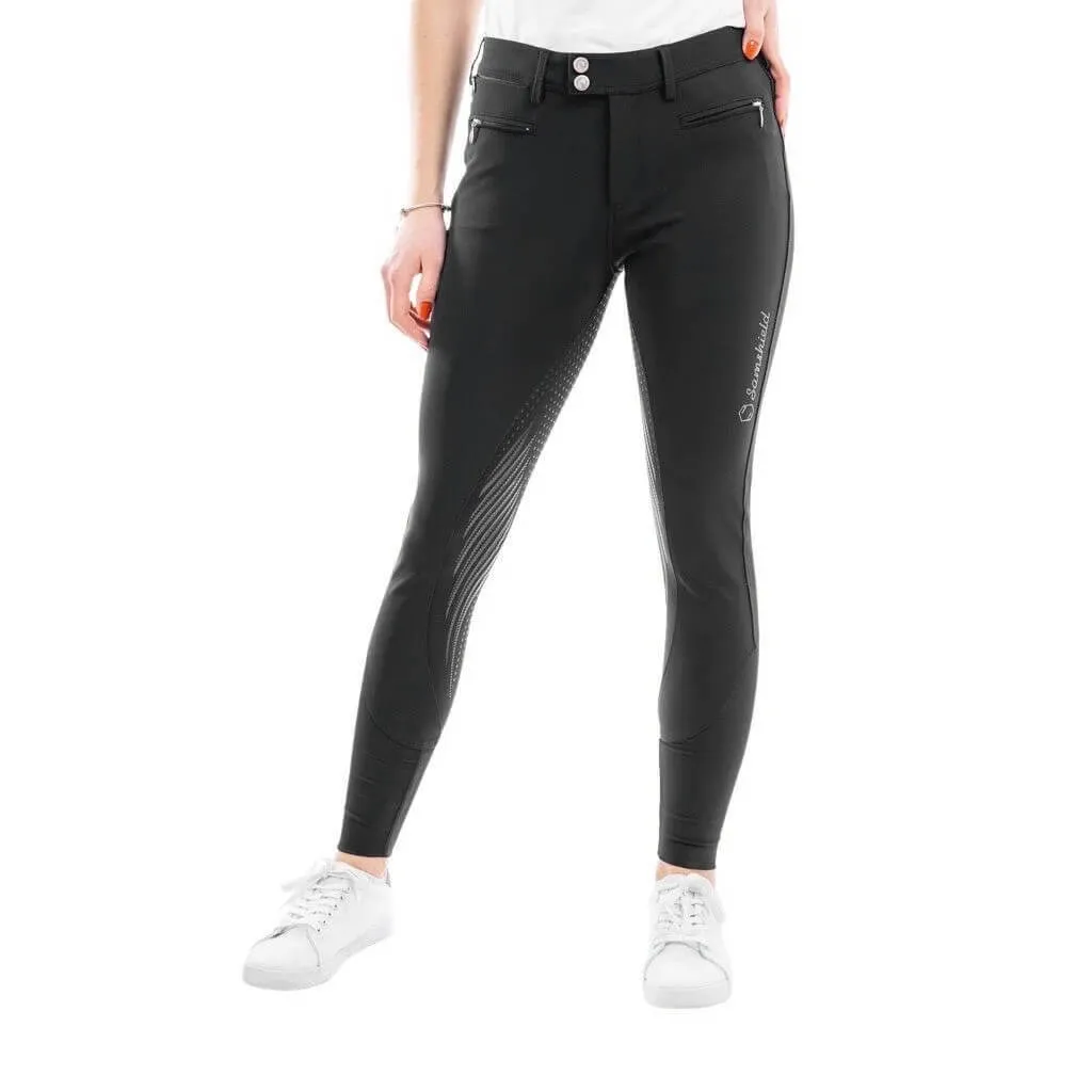 Samshield Diane Culotte d'Équitation Full Grip Noir Haute Densité - 6