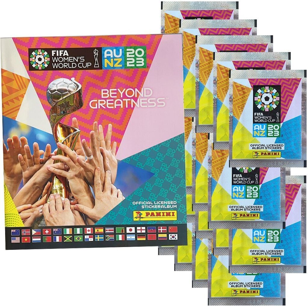 Panini FIFA Frauen WM 2023 - Sammelsticker - 1 Sammelalbum + 20 Tüten