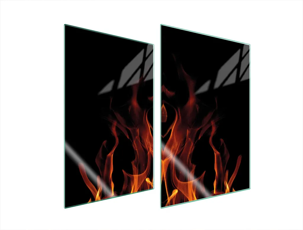 Tagliere Vetro Nero 35x52 per Piano Cottura Induzione - Design 2 Pezzi