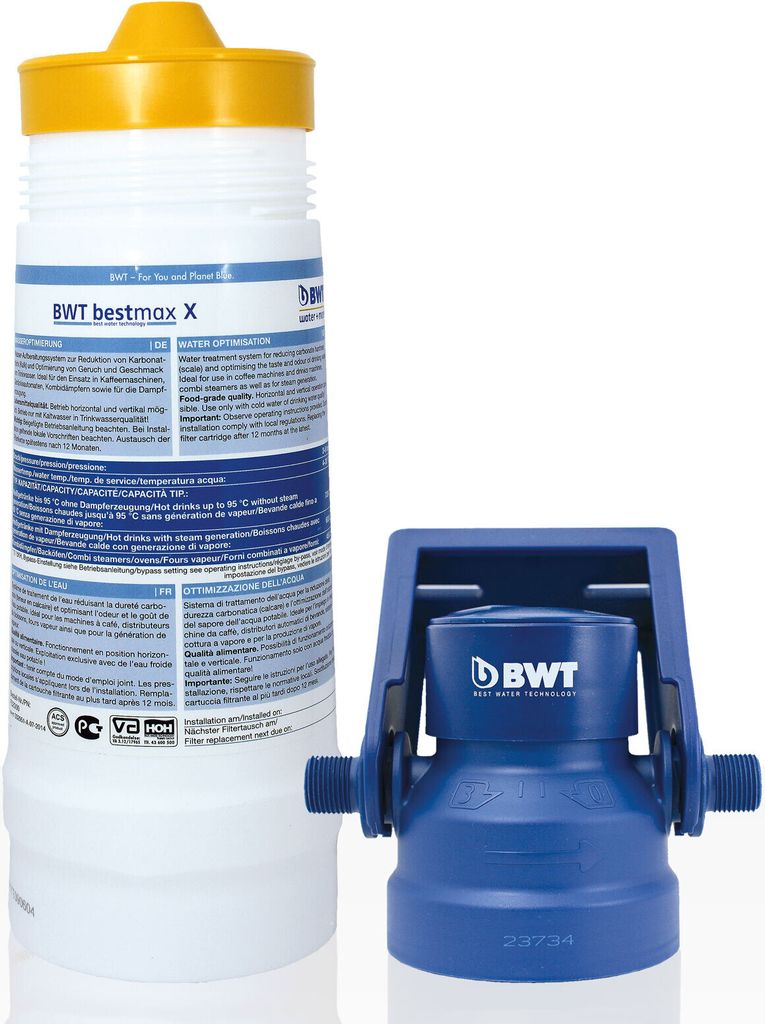 BWT Bestmax X Filterset water + more Wasserfilter, BWT Set inkl. Filterkopf + Wandhalterung