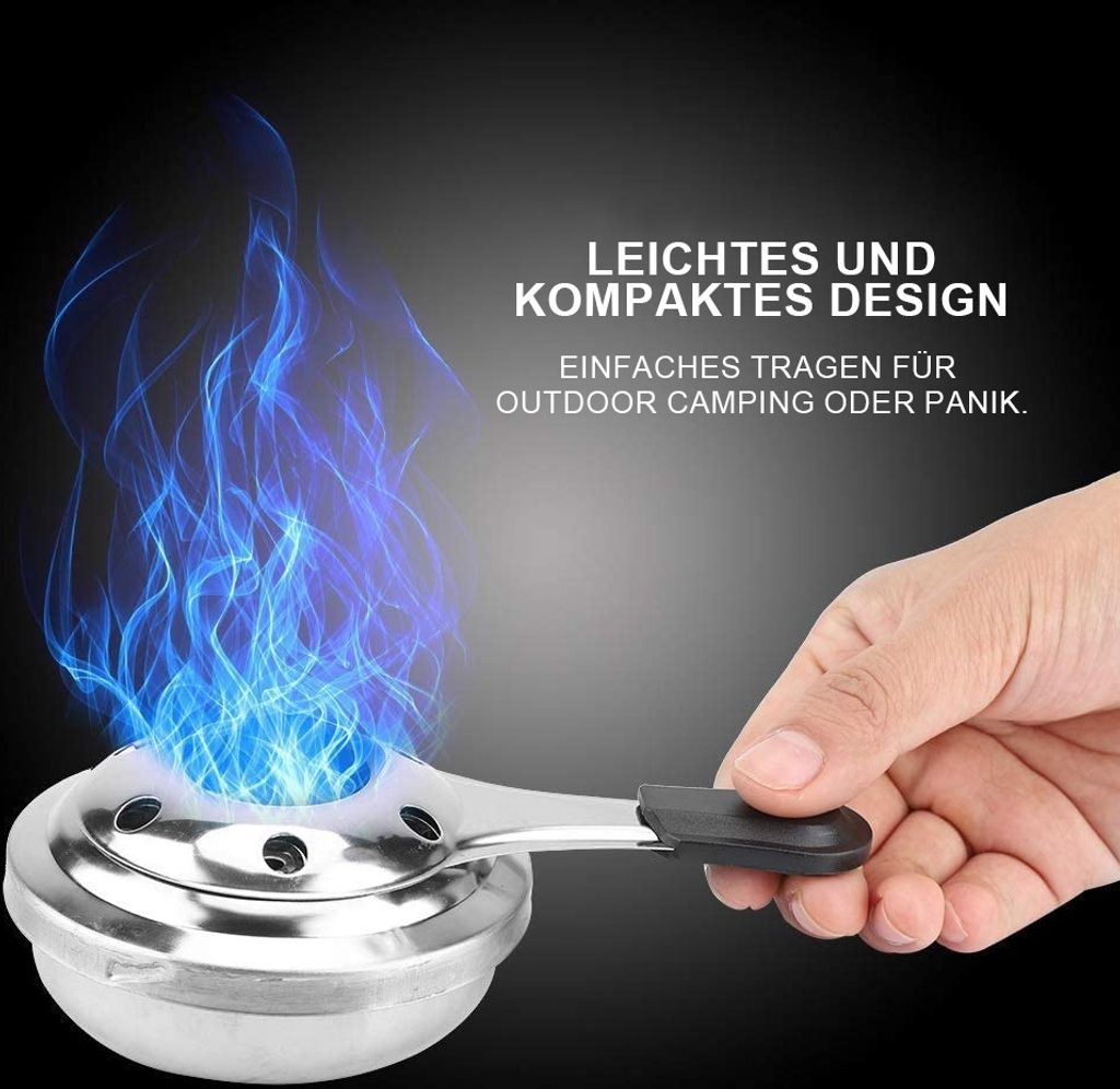 Fondue Brenner Edelstahl Tragbar Winddicht Alkohol Produktbild 4
